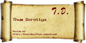 Thum Dorottya névjegykártya